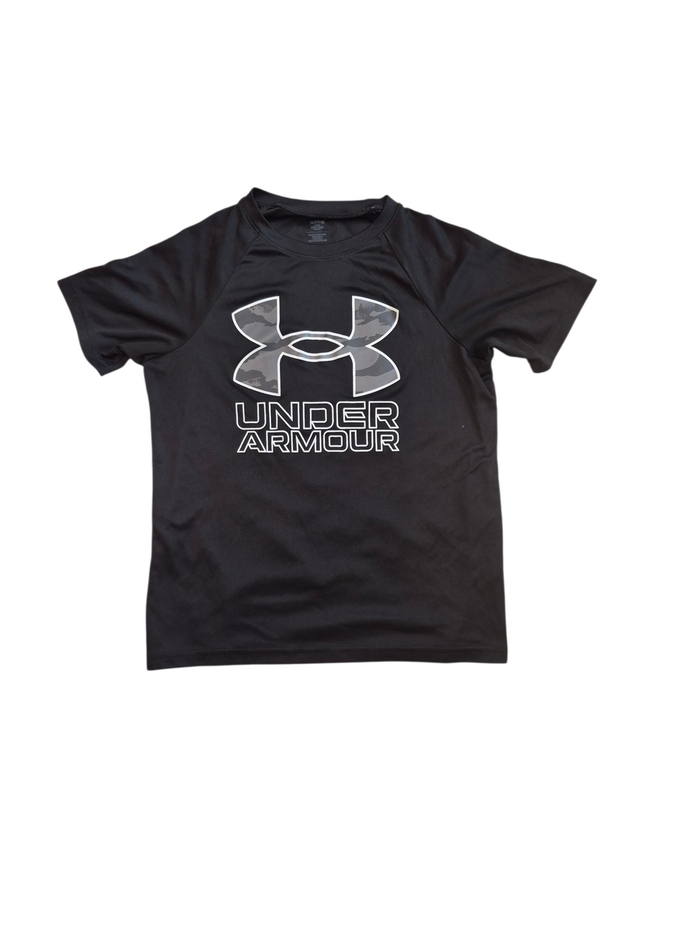 Under Armour Black Short Sleeve Tee with Camo Logo